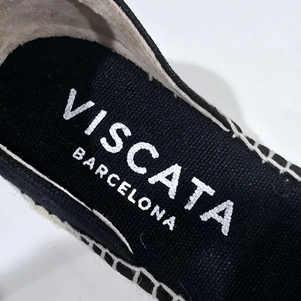 New! Viscata Ventosa Black Flat Espadrille